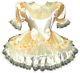 Kara Custom Fit Lacy Peach Ivory Satin Bow Adult Baby Lg Sissy Dress Leanne