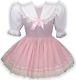 Kendra Custom Fit Pink Gingham & Eyelet Adult Lg Baby Sissy Dress Leanne