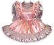 Krista Custom Fit Pink & Lilac Satin Adult Lg Baby Sissy Dress Leanne