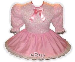 Kylie Custom Fit PINK LACY Adult LG Baby Sissy Dress LEANNE