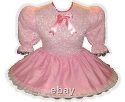 Kylie Custom Fit Pink Lacy Adult Little Girl Baby Sissy Dress by Leanne's