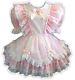 Laura Custom Fit Pink Satin & Lace Adult Lg Baby Sissy Dress Leanne