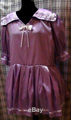 Lavender Satin Sissy Sailor Dress Adult Baby Sweet Little Girl Size 2X 18W 46