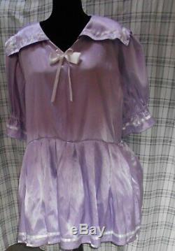 Lavender Satin Sissy Sailor Dress Adult Baby Sweet Little Girl Size 2X 18W 46
