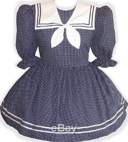 Leticia Custom Fit SAILORETTE Dots Adult Little Girl Baby Sissy Dress LEANNE
