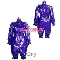 Lockable PVC jumpsuits adult sissy baby Unisex cosplay costume Tailor-madeG3911/