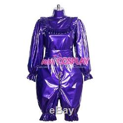 Lockable PVC jumpsuits adult sissy baby Unisex cosplay costume Tailor-madeG3911/