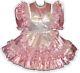 Maurice Custom Fit Pink Satin Pinafore Adult Lg Baby Sissy Dress Leanne
