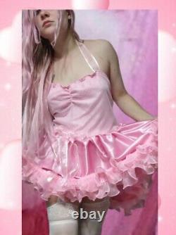 Men's Dress Pink Baby doll Sexy Lacy Sissy doll Vary Short Dress Pink All Sizes