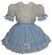 New Unique Baby Blue & White Adult Sissy Dress Up Costume By Kathy S