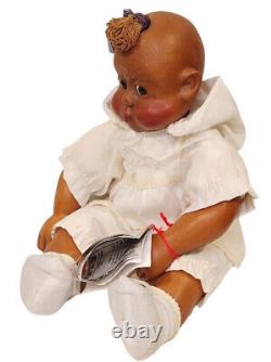 Naber Kids Baby Sissi #002 1988 Original Molded Wood Doll COA Plus Hang Tag