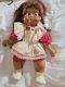 Naber Kids Doll Sissi #2361 Long Brown Hair Signed Wood 1988 Hand Made 18 Coa