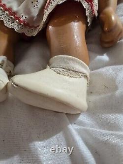 Naber Kids Doll Sissi #2361 Long Brown Hair Signed Wood 1988 Hand Made 18 COA