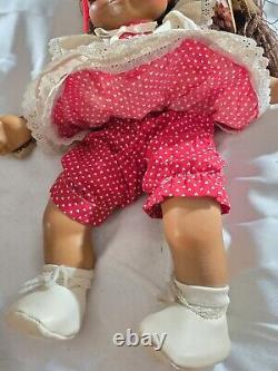 Naber Kids Doll Sissi #2361 Long Brown Hair Signed Wood 1988 Hand Made 18 COA