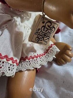 Naber Kids Doll Sissi #2361 Long Brown Hair Signed Wood 1988 Hand Made 18 COA