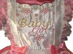Natasha CUSTOM FIT Satin Adult BABY GIRL Sissy Dress & Pinafore LEANNE