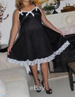 Neljen Adult SiSsy BaBy Fancy Vintage Slip Dress PINK Tricot from M-2XL