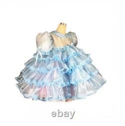 New Cosplay Pink Adult Sissy Baby Ruffle Dress Maid Costume Customization