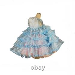 New Cosplay Pink Adult Sissy Baby Ruffle Dress Maid Costume Customization