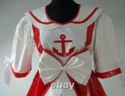 New Pvc Adult Baby Sissy Vinyl Sailor Dress Pvc Sailor Sissy Dress