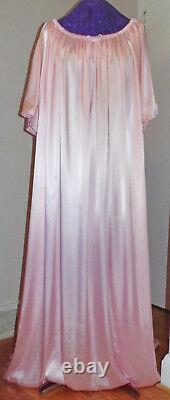 Nightgown Lavender Satin Nightie, Long, short sleeves, Adult Baby, Sissy, Custom