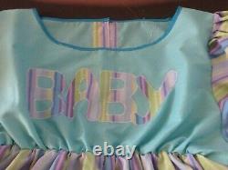OOAK Adult baby Sissy Dress and Water proof Diaper cover