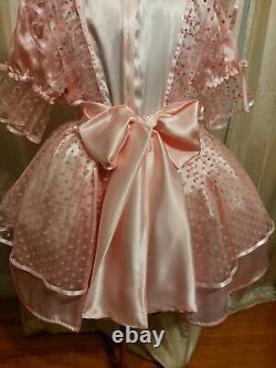 Perky Polka Dot Dress, Pink, Sissy, Adult Baby, Custom Made, Aunt D