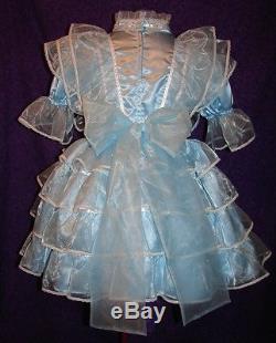 Precious Blue Adult Baby Sissy Dress Aunt D