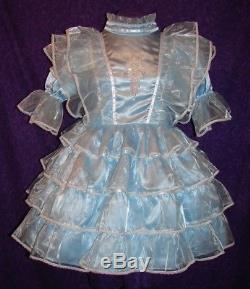 Precious Blue Sissy Lolita Adult Baby Dress Aunt D