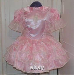 Precious Pink Sissy Lolita Adult Baby Dress Aunt D