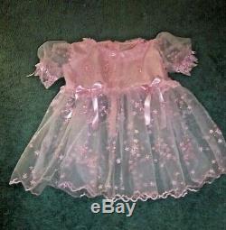 Pretty Adult Sissy Baby Pink Embroidery Organdy Dress Set By Bertabess'