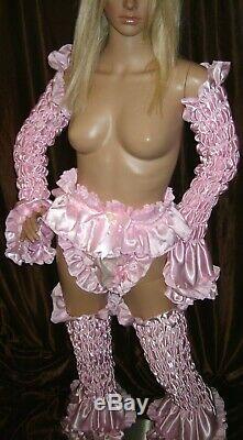 Prissy Sissy Maid Adult Baby CD/TV Baby Pink Elasticiated Arm & Leg Covers Set