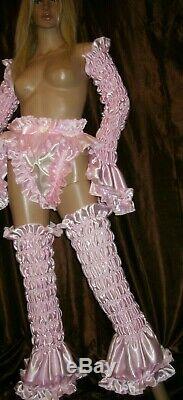 Prissy Sissy Maid Adult Baby CD/TV Baby Pink Elasticiated Arm & Leg Covers Set