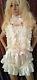 Prissy Sissy Maid Adult Baby Cdtv Cream Lockable Strappy Playsuit & Padlock