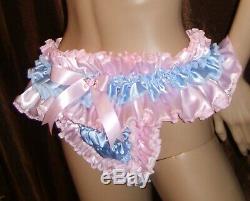 Prissy Sissy Maid Adult Baby Lined Hugging elasticated Pouch Thong Panties