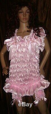 Prissy Sissy Maid CDTV Adult Baby All in One Teddy Playsuit with 4 Suspenders