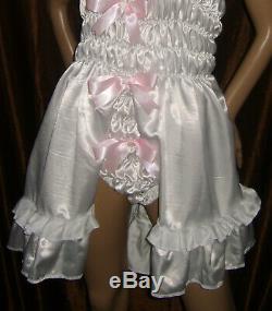 Prissy Sissy Maid CDTV Adult Baby Stretchy All in One Skirted Teddy Playsuit