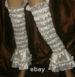 Prissy Sissy Maid CDTV Adult Baby elasticated Faux Satin Arm & Leg Covers set