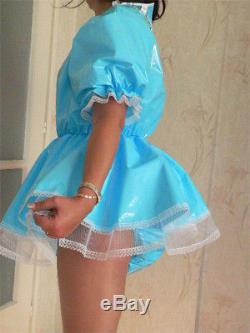 RA1Adult Baby Sissy Zofe pvc dress Süßes PVC Kleidchen mit Rüschen AB ABDL