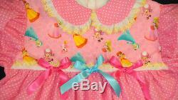 READY 2 SHIP Adult Baby Sissy Nintendo Princess Dress Set PUL Lined Diaper Cover