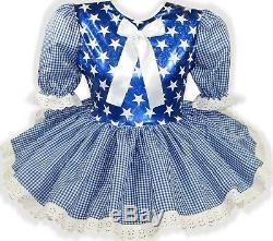READY 2 WEAR Blue STARS HALLOWEEN Costume Adult Baby Sissy Girl Dress LEANNE