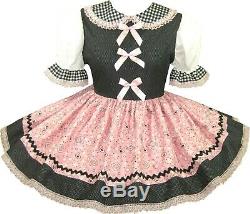 READY 2 WEAR Cute PINK Lace & Bows Adult Baby Sissy Little Girl Dress LEANNE