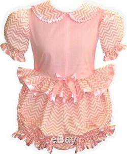 READY 2 WEAR Cute Pink BABY ROMPER Adult Sissy Little Girl Dress up LEANNE