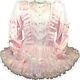 Ready 2 Wear Deluxe Pink Satin Lace Bows Adult Baby Sissy Girl Dress Leanne