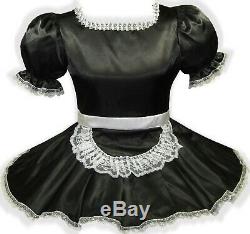 READY 2 WEAR Deluxe SATIN French MAID Adult Baby Sissy Girl Dress LEANNE