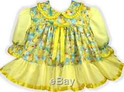 READY 2 WEAR Yellow Ribbon Ducks BABY Dress Adult Sissy Little Girl LEANNE