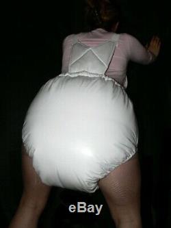 S15Adult Baby Sissy stuffed PVC Spreading diaper Spreizhose S-XL