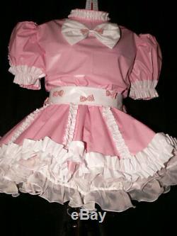 S94Adult Baby Sissy pvc dress with frills PVC kleid mit Rüschen ABDL