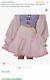 Sissy Adult Baby Fancy Dress White Cotton Frilly Mini Skirt Pink Bows Cosplay
