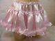 Sissy Adult Baby Sexy Fancy Dress Pink Satin Micro Mini Frilly Skirt 9long